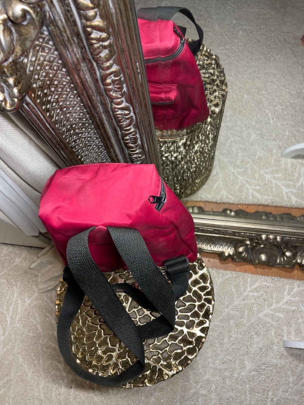 Kate Spade New York Vintage Red Nylon Mini Backpack Book Bag - Picture 7 of 7